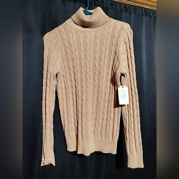 St John's Bay Turtleneck Cable Knit Sweater - Picture 2 of 6